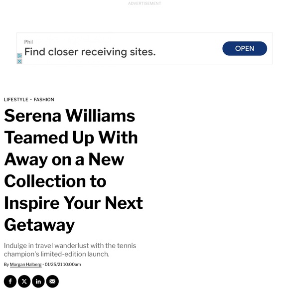 Serena Williams collection with luxury retailer Away. Jewellery Sleeve - Picture 5 of 5